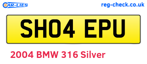 SH04EPU are the vehicle registration plates.