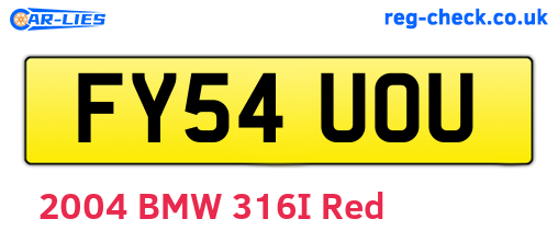 FY54UOU are the vehicle registration plates.