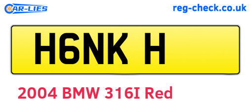 H6NKH are the vehicle registration plates.