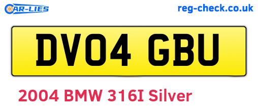 DV04GBU are the vehicle registration plates.