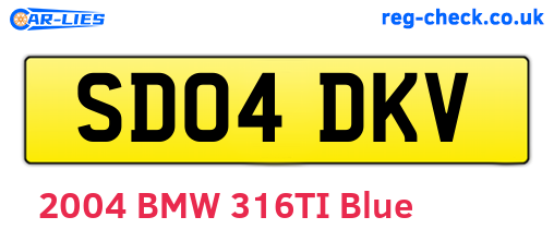 SD04DKV are the vehicle registration plates.