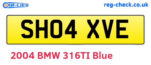 SH04XVE are the vehicle registration plates.