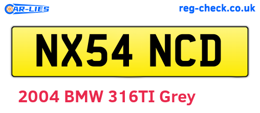 NX54NCD are the vehicle registration plates.