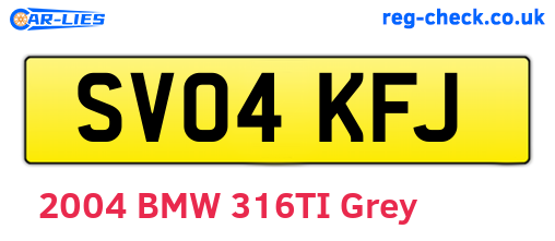 SV04KFJ are the vehicle registration plates.