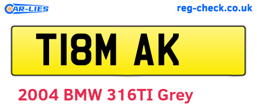 T18MAK are the vehicle registration plates.