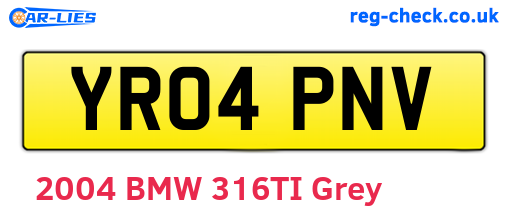 YR04PNV are the vehicle registration plates.