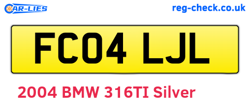 FC04LJL are the vehicle registration plates.