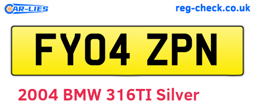 FY04ZPN are the vehicle registration plates.