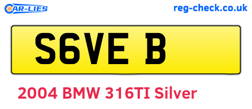 S6VEB are the vehicle registration plates.