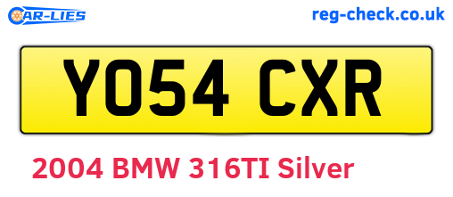 YO54CXR are the vehicle registration plates.