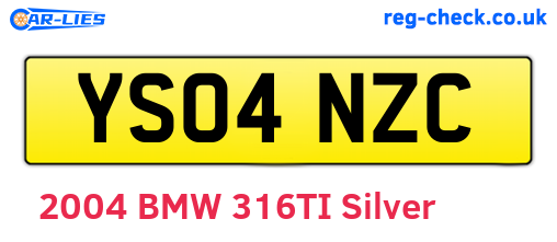 YS04NZC are the vehicle registration plates.