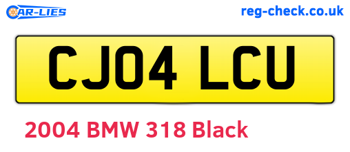CJ04LCU are the vehicle registration plates.