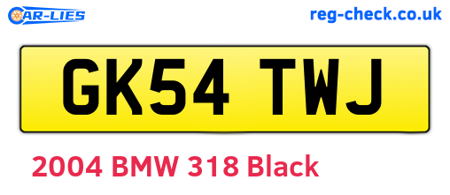 GK54TWJ are the vehicle registration plates.