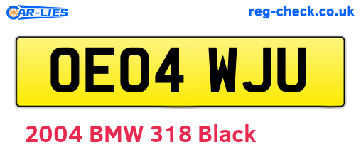 OE04WJU are the vehicle registration plates.