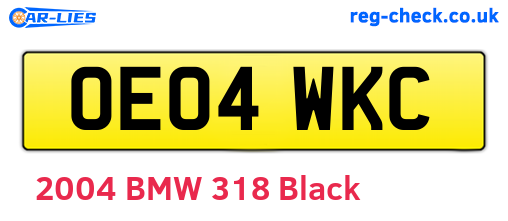 OE04WKC are the vehicle registration plates.