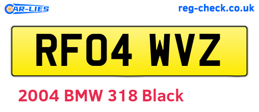 RF04WVZ are the vehicle registration plates.