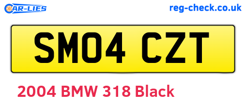 SM04CZT are the vehicle registration plates.