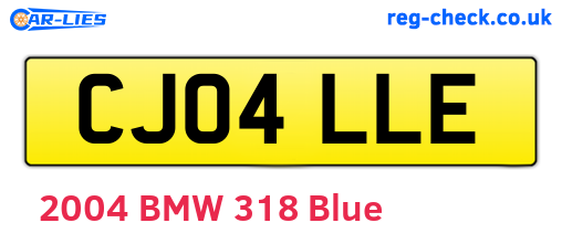 CJ04LLE are the vehicle registration plates.