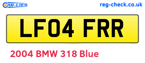 LF04FRR are the vehicle registration plates.