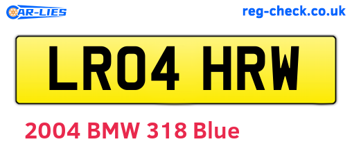 LR04HRW are the vehicle registration plates.