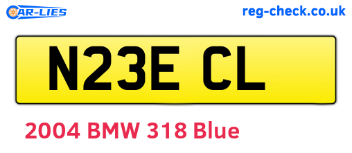 N23ECL are the vehicle registration plates.