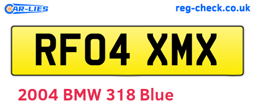RF04XMX are the vehicle registration plates.