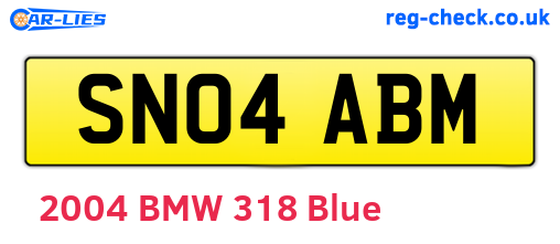 SN04ABM are the vehicle registration plates.