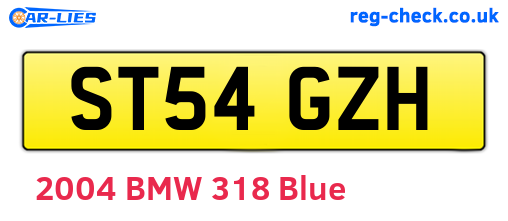 ST54GZH are the vehicle registration plates.