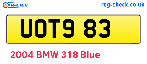 UOT983 are the vehicle registration plates.