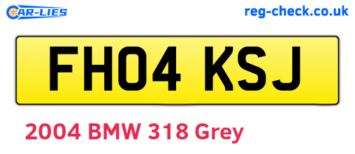 FH04KSJ are the vehicle registration plates.