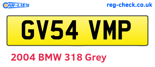 GV54VMP are the vehicle registration plates.