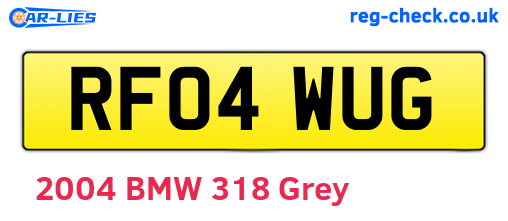 RF04WUG are the vehicle registration plates.