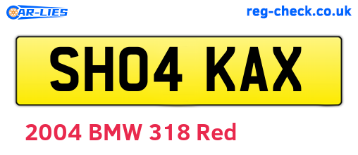 SH04KAX are the vehicle registration plates.