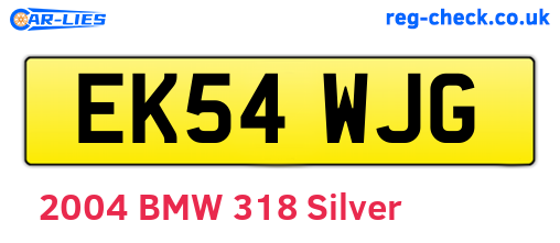 EK54WJG are the vehicle registration plates.