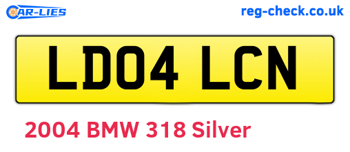 LD04LCN are the vehicle registration plates.