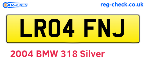 LR04FNJ are the vehicle registration plates.