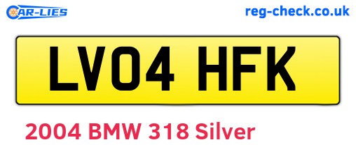 LV04HFK are the vehicle registration plates.