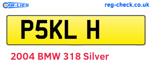 P5KLH are the vehicle registration plates.