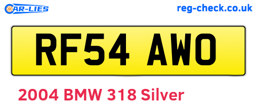 RF54AWO are the vehicle registration plates.