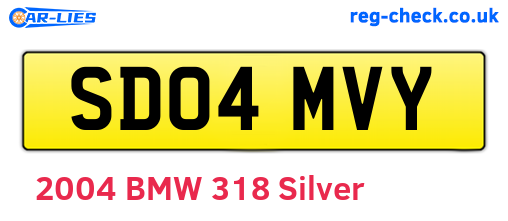 SD04MVY are the vehicle registration plates.