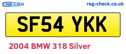 SF54YKK are the vehicle registration plates.
