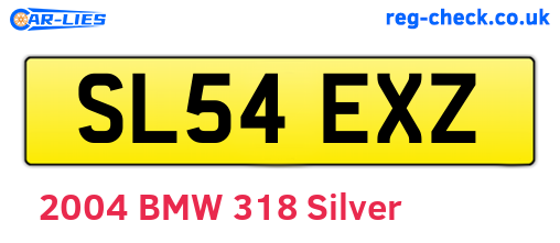 SL54EXZ are the vehicle registration plates.
