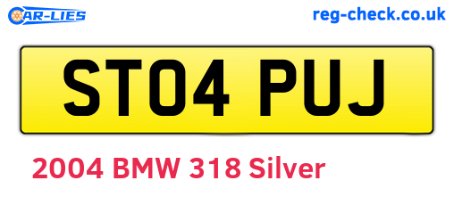 ST04PUJ are the vehicle registration plates.