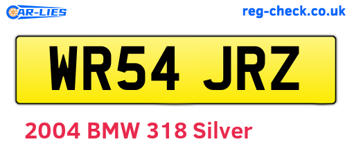 WR54JRZ are the vehicle registration plates.