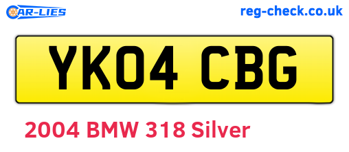 YK04CBG are the vehicle registration plates.