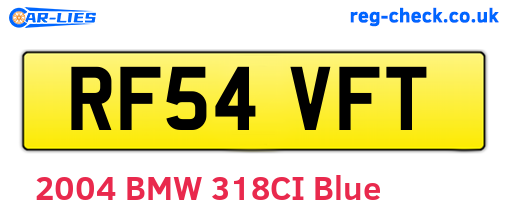 RF54VFT are the vehicle registration plates.