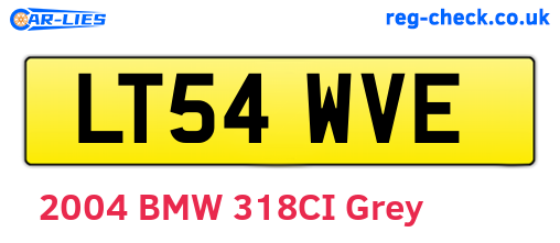 LT54WVE are the vehicle registration plates.