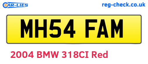 MH54FAM are the vehicle registration plates.