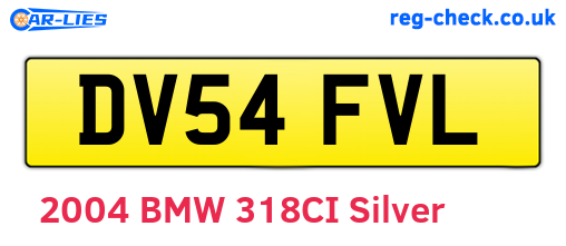 DV54FVL are the vehicle registration plates.