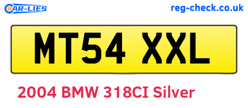 MT54XXL are the vehicle registration plates.